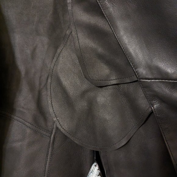 NWT 7 For All Mankind Black Soft Leather Moto Jacket $895!!! - Picture 7 of 10